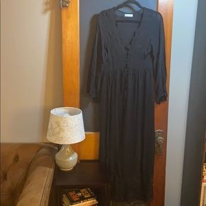 Sheer Floor Length Lace Kimono